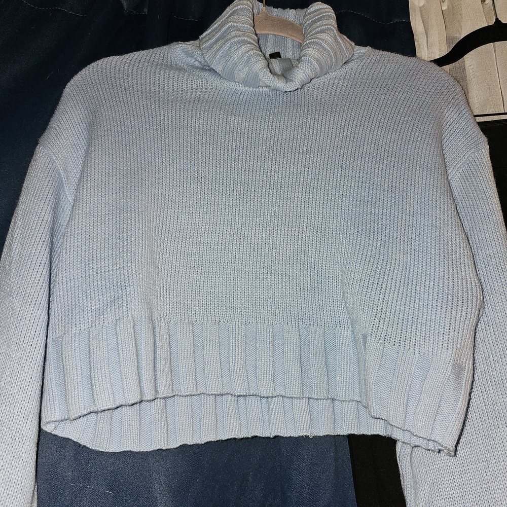 H&M Soft Sky Blue Cowl Neck Sweater bundle w/gorgeous slacks